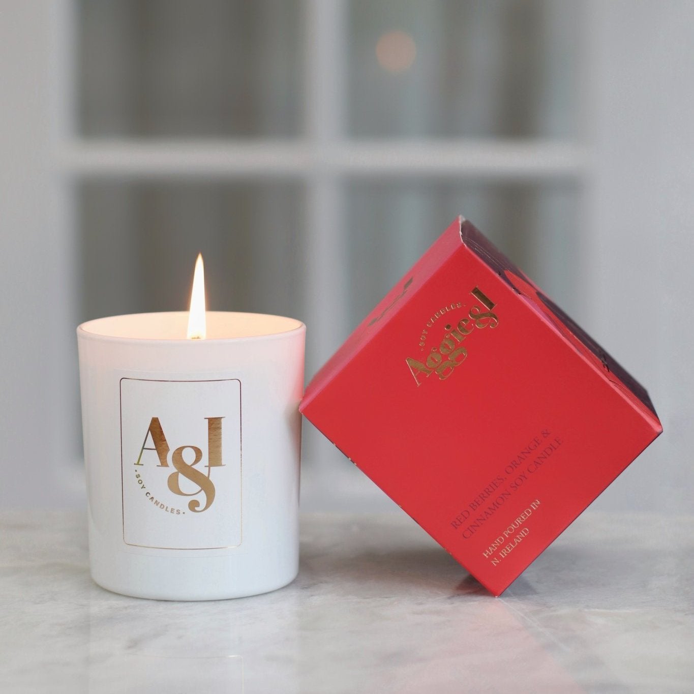 Red Berries, Orange & Cinnamon Soy Candle - Aggie & I Soy Candles